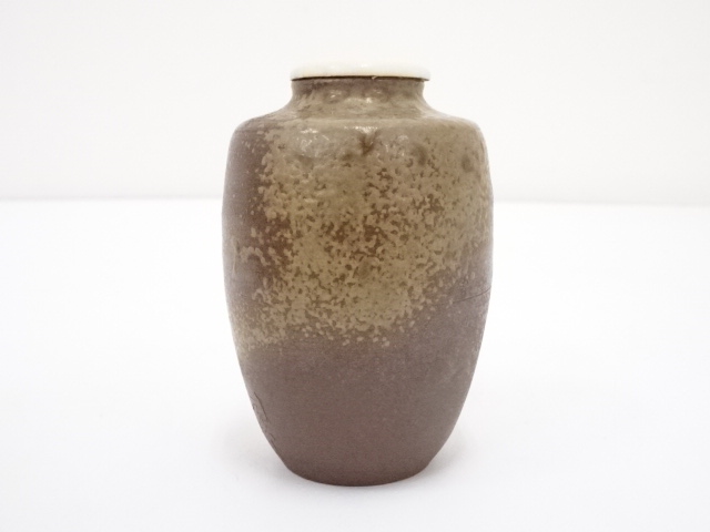 備前肩衝 茶入 木村陶峰 茶道具 Antique Sam's Collection備前茶入 木村陶峰作 肩衝茶入